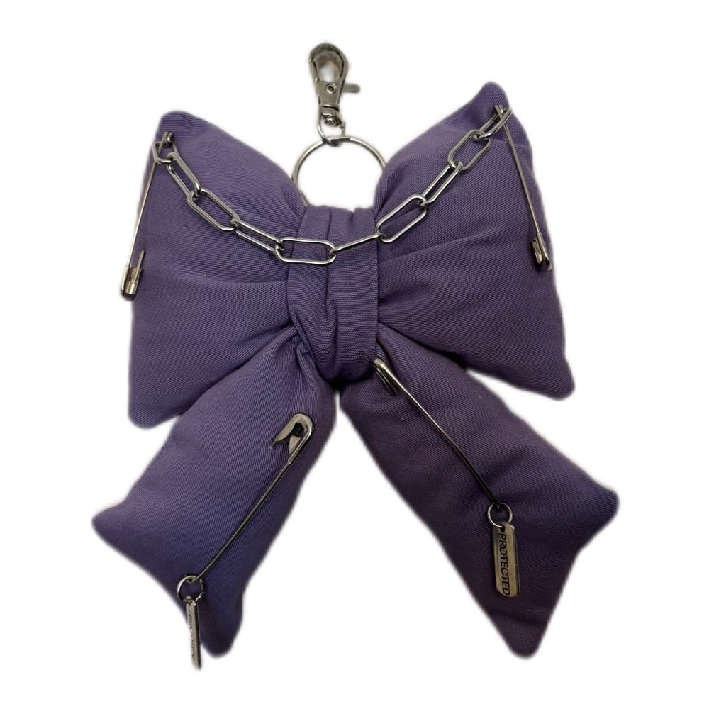 Image of Purple Pin Protected Puff Purse Charm