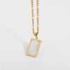 Rectangle Pearl Necklace 
