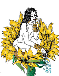 Sunflower Princess print 