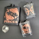 Pisces Zodiac Flask Set – Rose Gold Edition