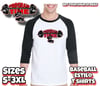 Program Time Baseball Estilo T Shirts (Black Sleeves)