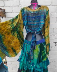 Image 5 of Wanderlust Stevie top Turquoise and yellow gold throughout