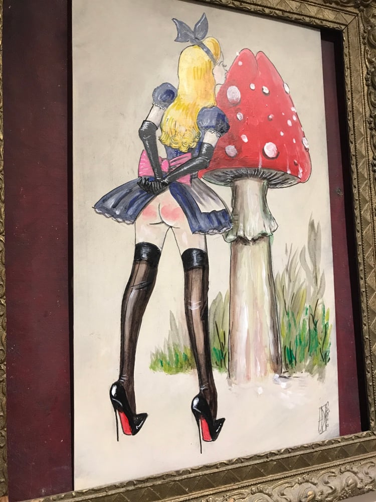 Image of Alice large painting on wood