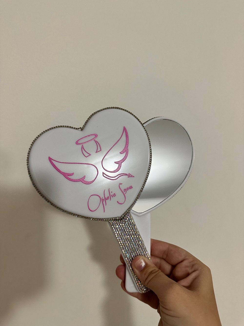 Image of Rhinestone Handheld Mirror