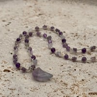 Image 1 of Amethyst Moon & Stars Necklace