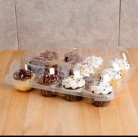 Plastic 12Count Cupcake Containers