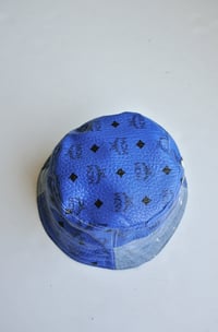 Image 4 of Reworked NY Reversible Bucket Hat MCM Blue Small 22"