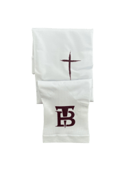 White and maroon TB