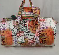 Image 3 of Large Graffiti Print Duffle Bag