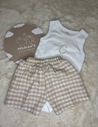 Image 2 of Boys Vest Gingham Set 