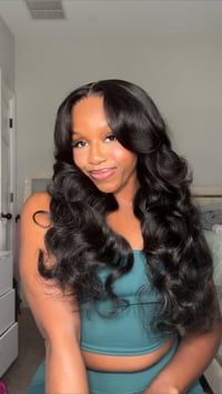 Image 3 of Glueless frontal curtain bangs wig w/ layers 