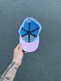 Image 3 of PINK BRIM COTTON CANDY SAN DIEGO PADRES CUSTOM FITTED CAP