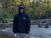 Stoned Embroidered Champion Hoodie-Black