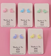 Image 4 of Sitting Pastel Rabbit Studs
