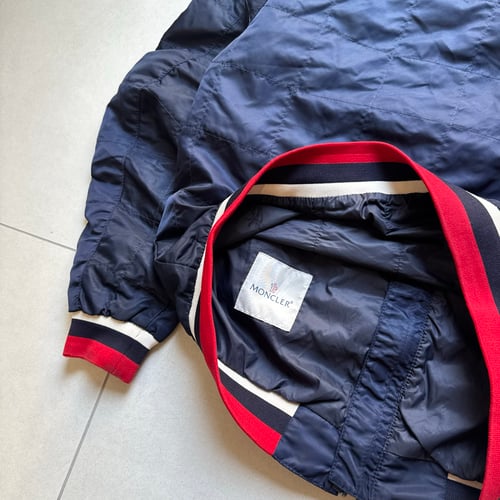 Image of Moncler Nylon Biker Jacket, Size Medium