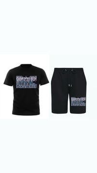 Gwap Dead Sesh Blk Shorts set (Blue&White)
