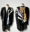 Fringe Suede Leather Bengal Tiger Cape O/S