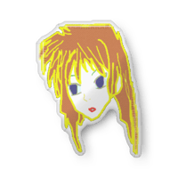 "Brick Haired Girl" Pillow