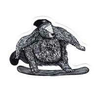 Image 2 of Beaver Snowboarding Sticker