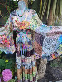 Image 7 of Patchwork Stevie top purple bigger tassels