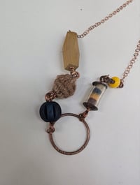 Image 2 of Handspun Statement Necklace Blues, Yellows, Neutrals (3 available - small variation)