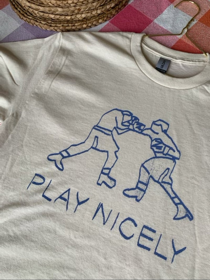 PLAY NICELY SCREEN PRINTED T-SHIRTS