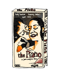 Image 2 of The Piano VHS drawing