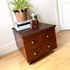 Repurposed Antique filing box low table