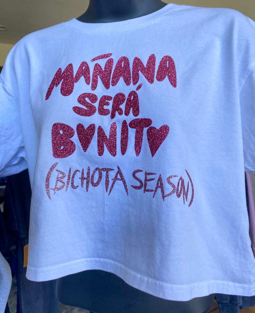 Image of MSB GLITTER White Crop Top