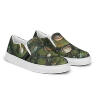 Image 1 of Women’s Flora and Fauna  Goblincore Grunge Snails and Moss Slip-On Canvas Shoes