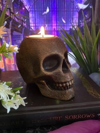 Image 1 of Stone tea light/ incense holder (antique bronze ) 