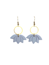 SOFT LILAC LOTUS EARRINGS