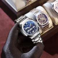 Image 4 of CHENXI 922 New Business Moon Phase Watch For Men Date Quartz Wristwatches With Chronograph Stainless