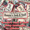 BACK IN STOCK!! Ronnie's Junk & Stuff Shiny Rectangle Stickers!! (FREE USA SHIPPING)