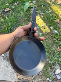 Image 1 of 8” skillet with skull motif