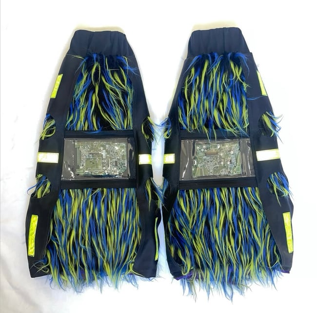 “glitch” furry legwarmers