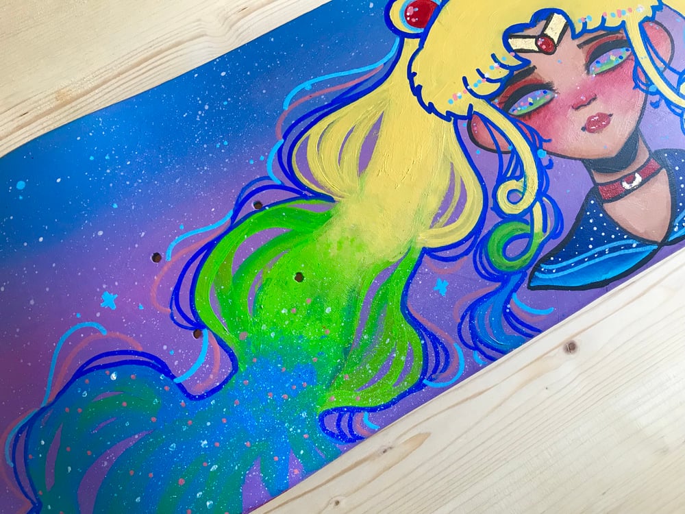 Sailor Moon decorative skateboard deck