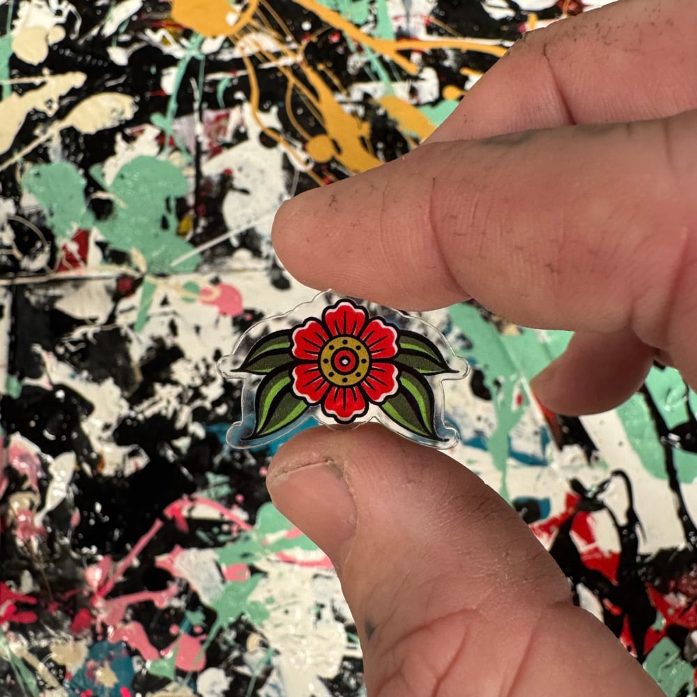 Pinwheel Flower- Acrylic Pin