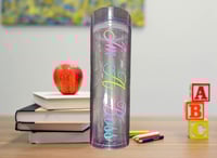 Image 3 of Skinny Tumbler with Lid and Straw / Customize Name