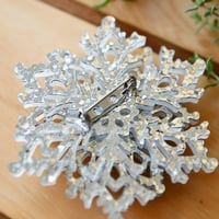 Image 2 of Silver snow flake brooch 
