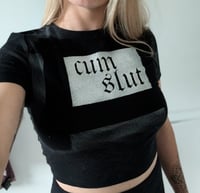 Image 3 of Black crop top cum sl00t