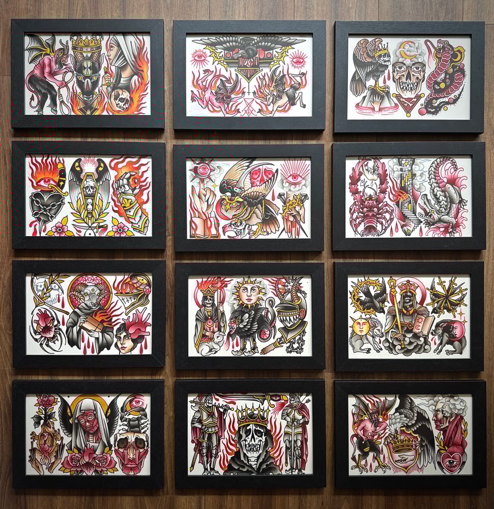 Image of A4 FRAMED ORIGINALS