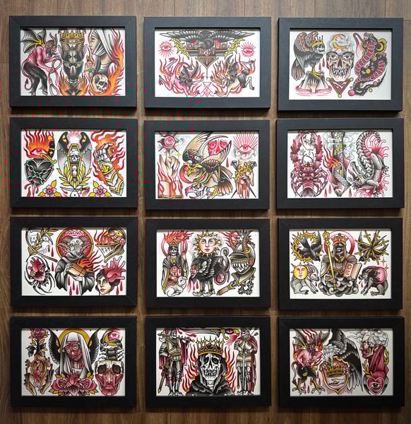 Image of A4 FRAMED ORIGINALS 
