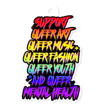 Image 1 of SUPPORT QUEER KEYCHAIN