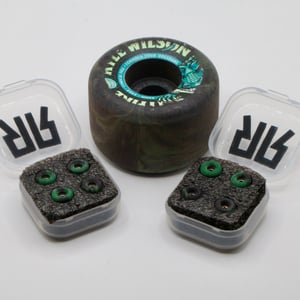 Image of GREEN/BLACK SPITFIRE F4’s RECYCLED WHEELS. RAWRIDERS