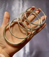 Image 1 of Slim Silver Bracelets 
