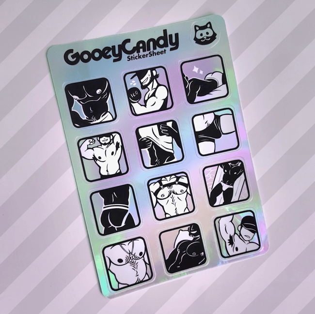 [Stickersheet] Gooey Grid - 12 Stickers!