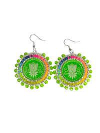 Image 2 of Neon Green Glitter Florals