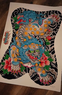 Fudog Backpiece Print