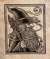 Gandalf Block Print